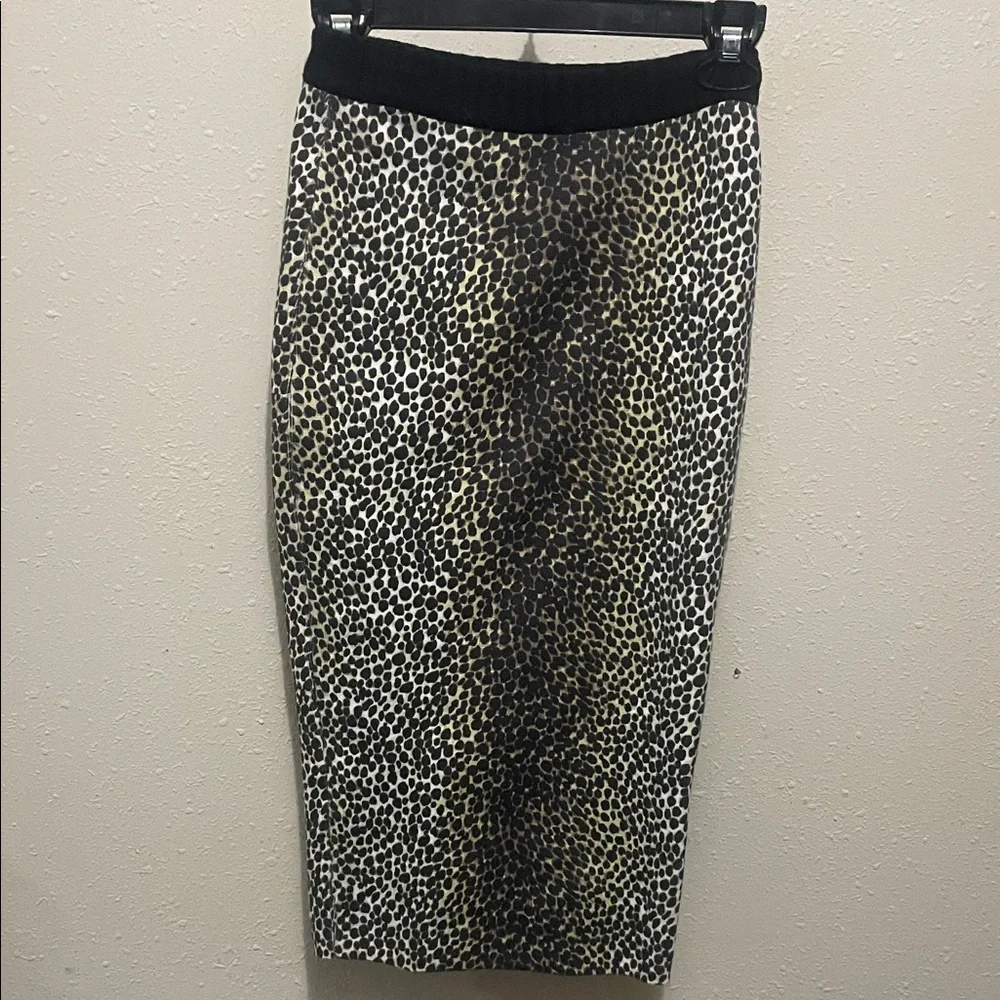 Dolce & Gabbana  Beige and Black Animal Print Knit  Skirt - Picture 3 of 6